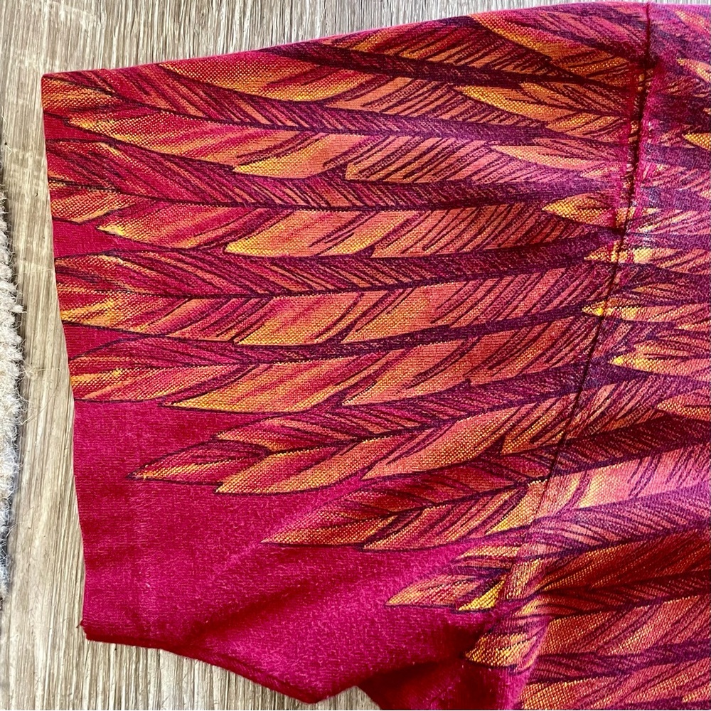 SOLD Vintage Harley Davidson Graphic T-Shirt 1993 Eagle All Over Print Maroon L - Picture 8 of 16